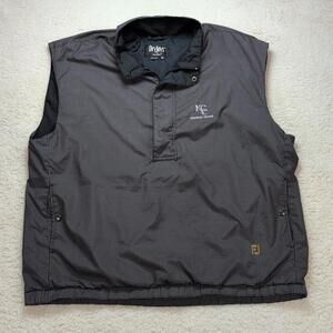 FootJoy DryJoys Golf Vest XL Black Gray Check Windproof Water-Resistant EUC